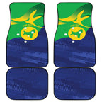 Personalised Australia Christmas Island Car Mats Wilayah Pulau Krismas Flag Color - Aussie Hoodie