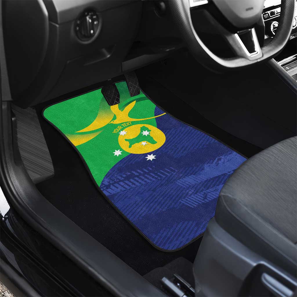 Personalised Australia Christmas Island Car Mats Wilayah Pulau Krismas Flag Color - Aussie Hoodie