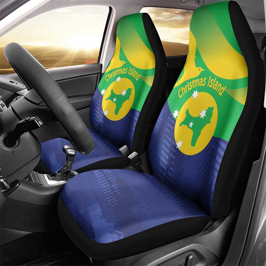 Australia Christmas Island Car Seat Cover Wilayah Pulau Krismas Flag Color - Aussie Hoodie