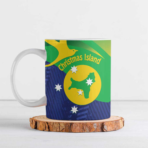 Personalised Australia Christmas Island Ceramic Mug Wilayah Pulau Krismas Flag Color - Aussie Hoodie