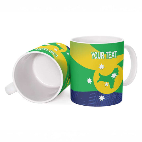 Personalised Australia Christmas Island Ceramic Mug Wilayah Pulau Krismas Flag Color - Aussie Hoodie