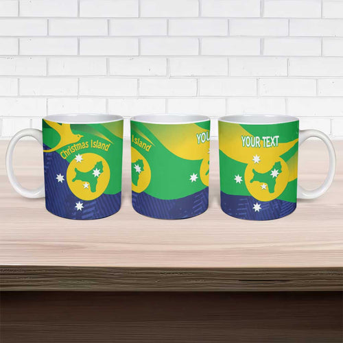 Personalised Australia Christmas Island Ceramic Mug Wilayah Pulau Krismas Flag Color - Aussie Hoodie