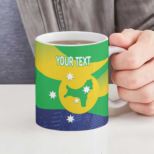 Personalised Australia Christmas Island Ceramic Mug Wilayah Pulau Krismas Flag Color - Aussie Hoodie