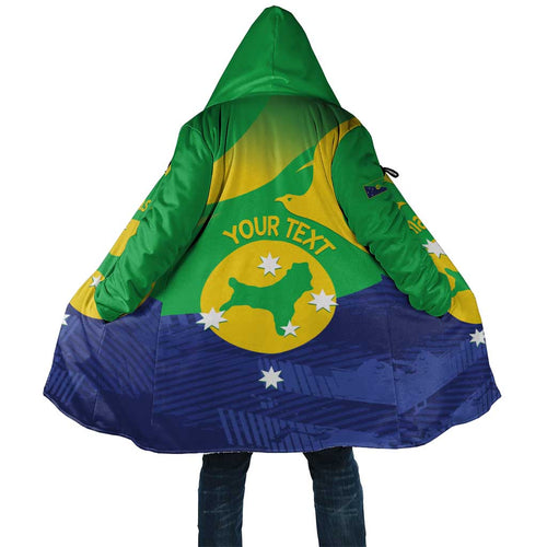 Personalised Australia Christmas Island Cloak Wilayah Pulau Krismas Flag Color - Aussie Hoodie