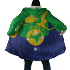 Personalised Australia Christmas Island Cloak Wilayah Pulau Krismas Flag Color - Aussie Hoodie