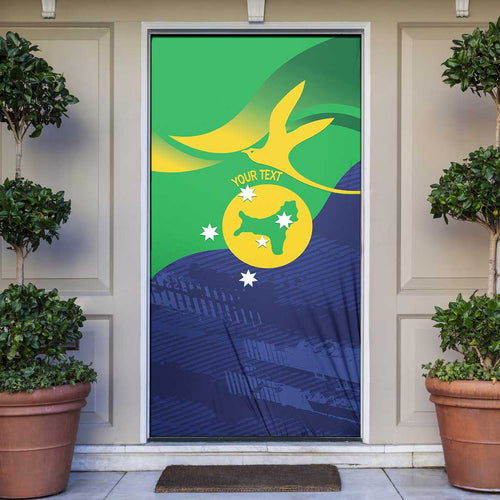 Personalised Australia Christmas Island Door Cover Wilayah Pulau Krismas Flag Color - Aussie Hoodie