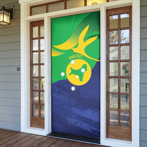 Personalised Australia Christmas Island Door Cover Wilayah Pulau Krismas Flag Color - Aussie Hoodie