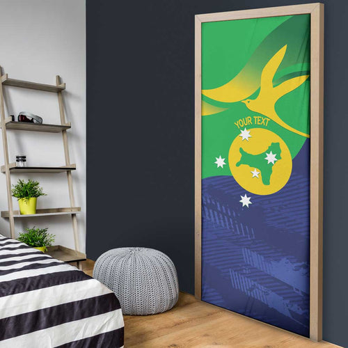 Personalised Australia Christmas Island Door Cover Wilayah Pulau Krismas Flag Color - Aussie Hoodie