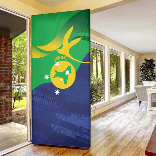 Personalised Australia Christmas Island Door Cover Wilayah Pulau Krismas Flag Color - Aussie Hoodie