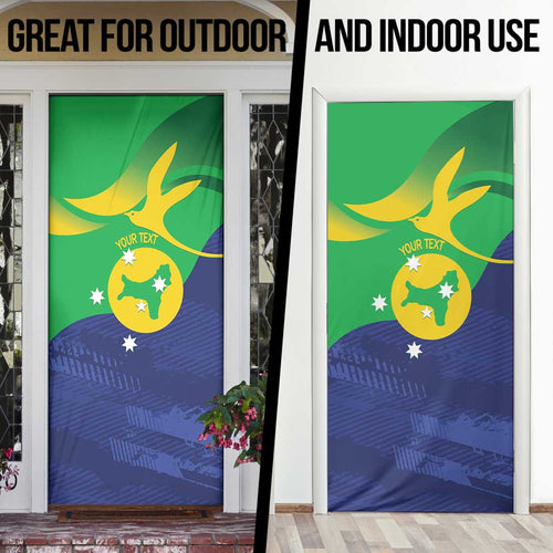 Personalised Australia Christmas Island Door Cover Wilayah Pulau Krismas Flag Color - Aussie Hoodie