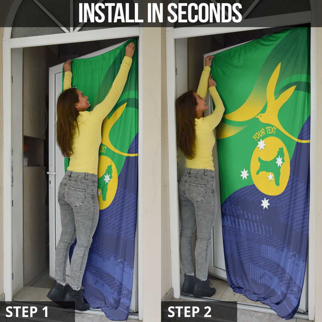 Personalised Australia Christmas Island Door Cover Wilayah Pulau Krismas Flag Color - Aussie Hoodie