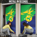 Personalised Australia Christmas Island Door Cover Wilayah Pulau Krismas Flag Color - Aussie Hoodie