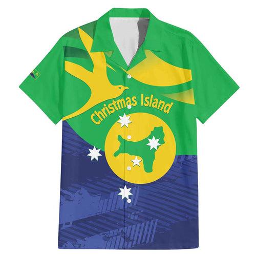 Personalised Australia Christmas Island Family Matching Mermaid Dress and Hawaiian Shirt Wilayah Pulau Krismas Flag Color - Aussie Hoodie