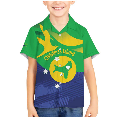 Personalised Australia Christmas Island Family Matching Mermaid Dress and Hawaiian Shirt Wilayah Pulau Krismas Flag Color - Aussie Hoodie