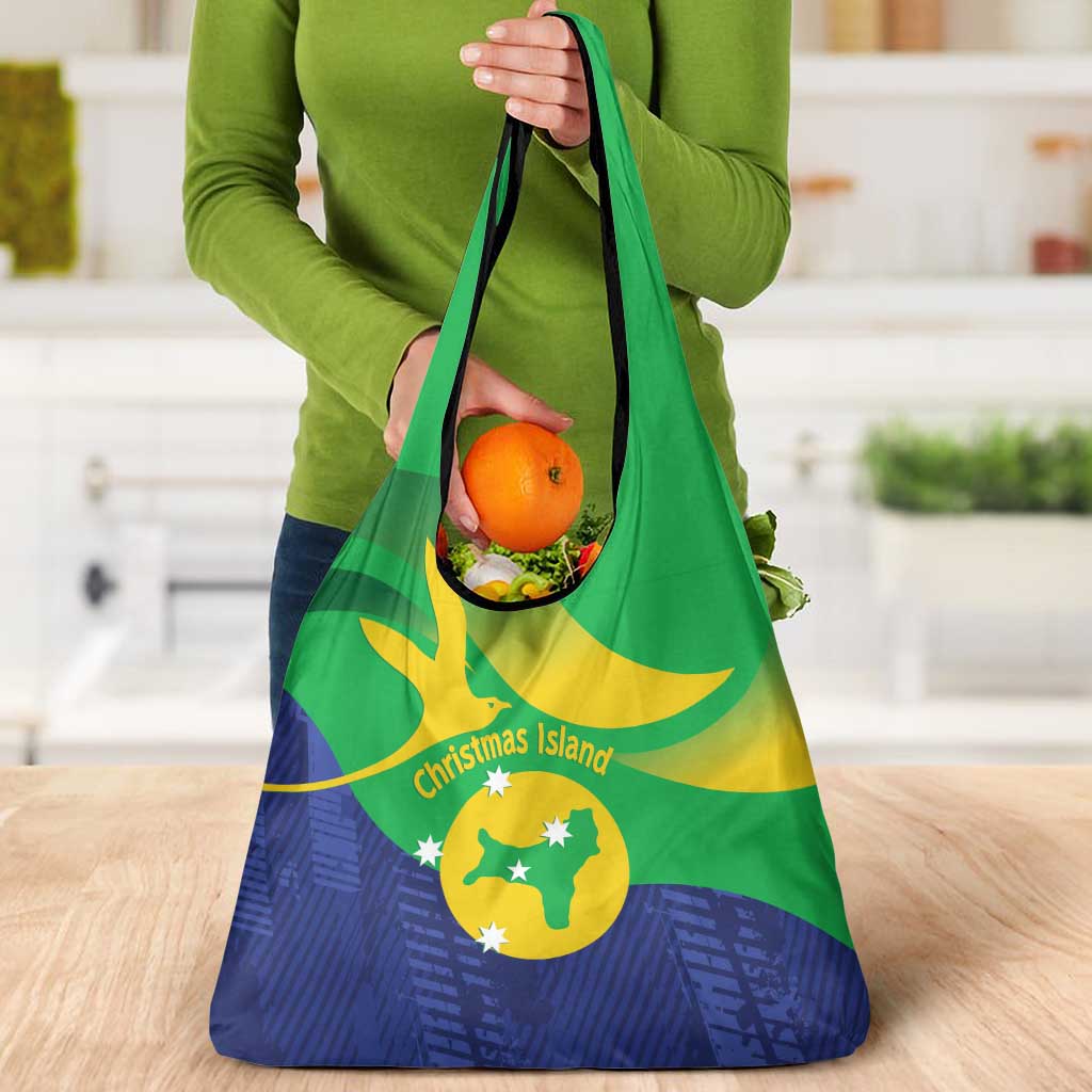 Australia Christmas Island Grocery Bag Wilayah Pulau Krismas Flag Color - Aussie Hoodie