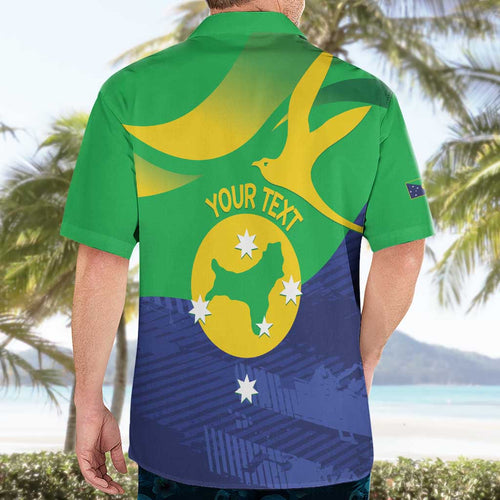 Personalised Australia Christmas Island Hawaiian Shirt Wilayah Pulau Krismas Flag Color - Aussie Hoodie