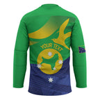 Personalised Australia Christmas Island Hockey Jersey Wilayah Pulau Krismas Flag Color - Aussie Hoodie