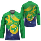 Personalised Australia Christmas Island Hockey Jersey Wilayah Pulau Krismas Flag Color - Aussie Hoodie