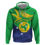 Personalised Australia Christmas Island Hoodie Wilayah Pulau Krismas Flag Color - Aussie Hoodie
