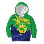 Personalised Australia Christmas Island Kid Hoodie Wilayah Pulau Krismas Flag Color - Aussie Hoodie