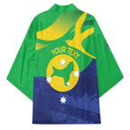 Personalised Australia Christmas Island Kimono Wilayah Pulau Krismas Flag Color - Aussie Hoodie