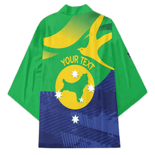 Personalised Australia Christmas Island Kimono Wilayah Pulau Krismas Flag Color - Aussie Hoodie