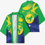Personalised Australia Christmas Island Kimono Wilayah Pulau Krismas Flag Color - Aussie Hoodie