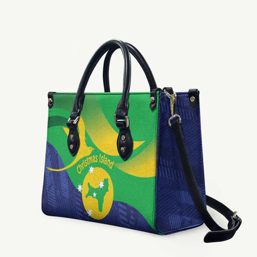 Australia Christmas Island Leather Bag Wilayah Pulau Krismas Flag Color - Aussie Hoodie