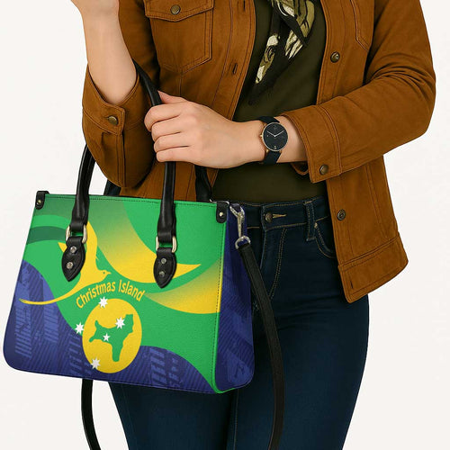 Australia Christmas Island Leather Bag Wilayah Pulau Krismas Flag Color - Aussie Hoodie
