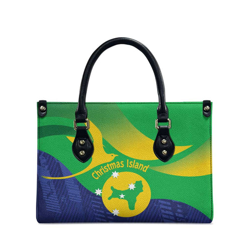 Australia Christmas Island Leather Bag Wilayah Pulau Krismas Flag Color - Aussie Hoodie