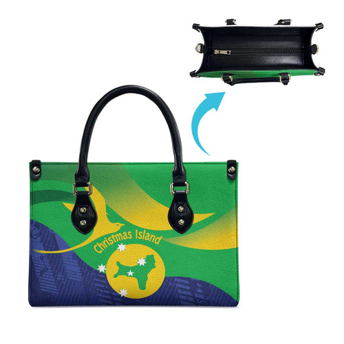 Australia Christmas Island Leather Bag Wilayah Pulau Krismas Flag Color - Aussie Hoodie