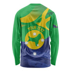 Personalised Australia Christmas Island Long Sleeve Shirt Wilayah Pulau Krismas Flag Color - Aussie Hoodie