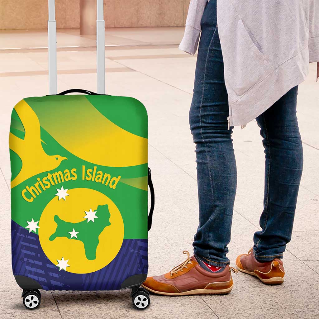 Australia Christmas Island Luggage Cover Wilayah Pulau Krismas Flag Color - Aussie Hoodie