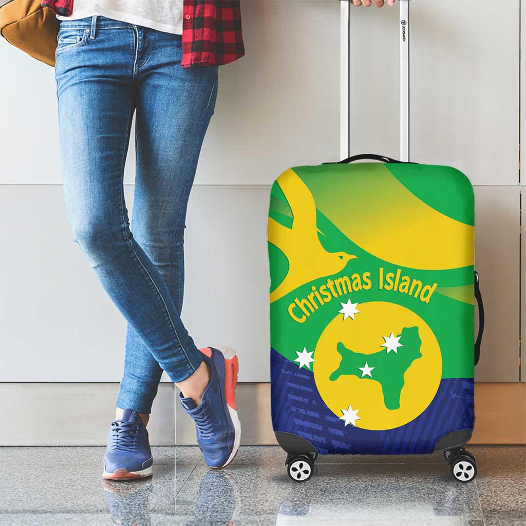 Australia Christmas Island Luggage Cover Wilayah Pulau Krismas Flag Color - Aussie Hoodie