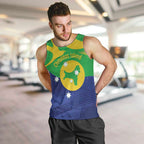 Personalised Australia Christmas Island Men Tank Top Wilayah Pulau Krismas Flag Color - Aussie Hoodie