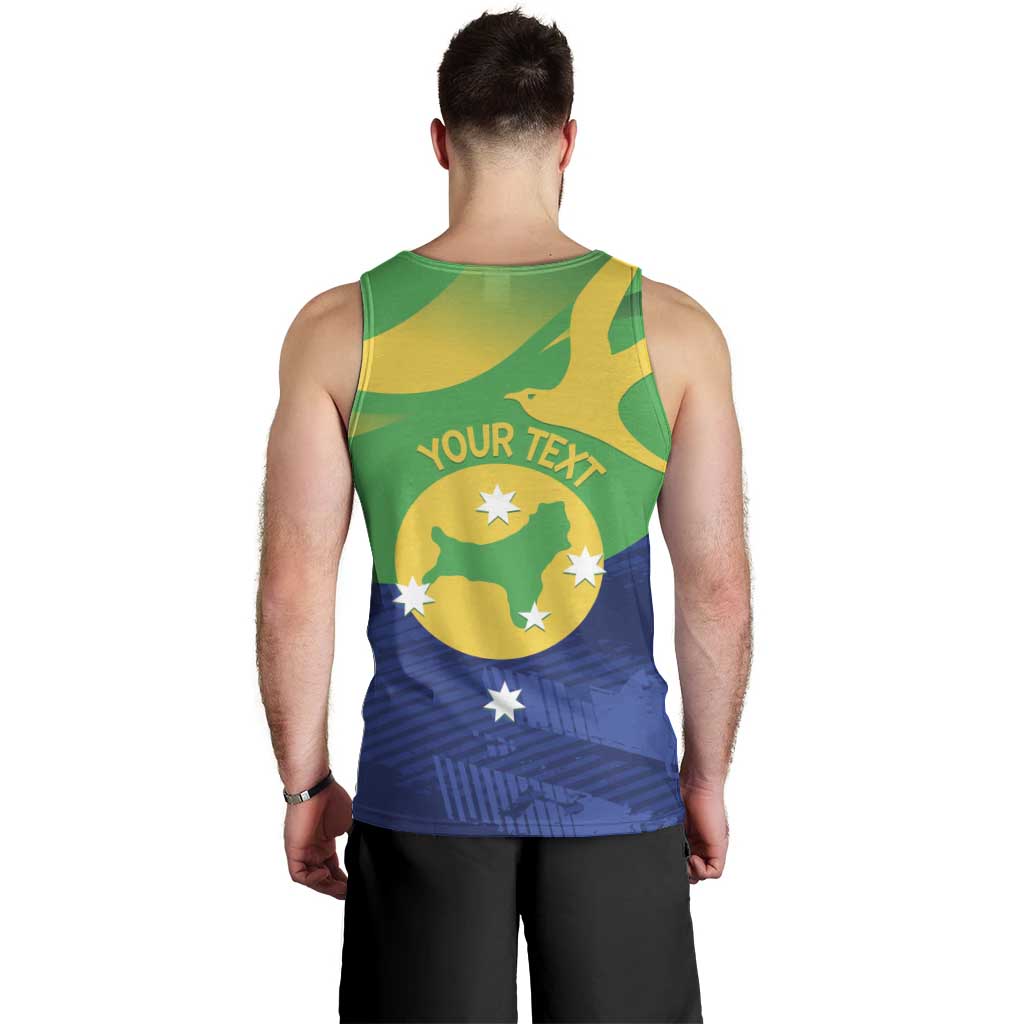Personalised Australia Christmas Island Men Tank Top Wilayah Pulau Krismas Flag Color - Aussie Hoodie
