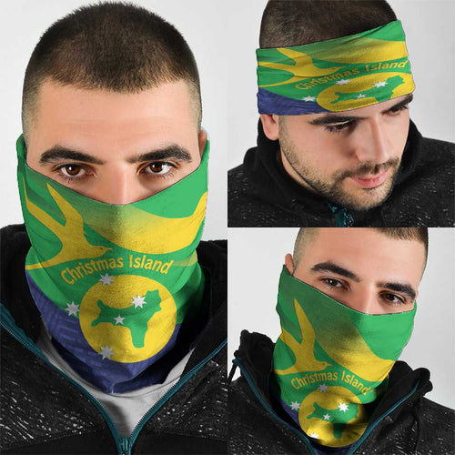 Australia Christmas Island Neck Gaiter Wilayah Pulau Krismas Flag Color - Aussie Hoodie