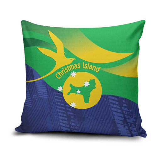 Australia Christmas Island Pillow Cover Wilayah Pulau Krismas Flag Color - Aussie Hoodie