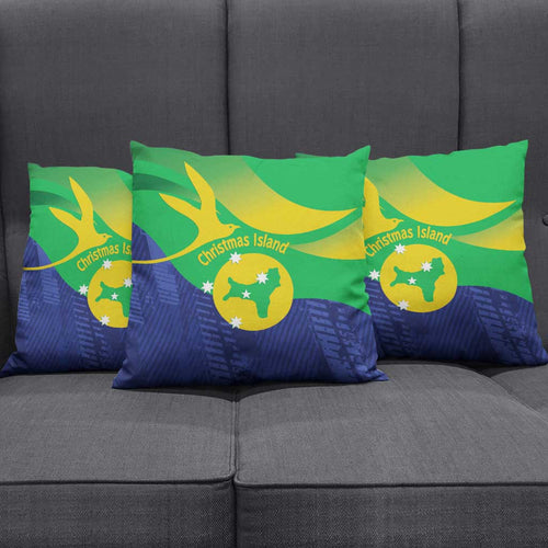 Australia Christmas Island Pillow Cover Wilayah Pulau Krismas Flag Color - Aussie Hoodie