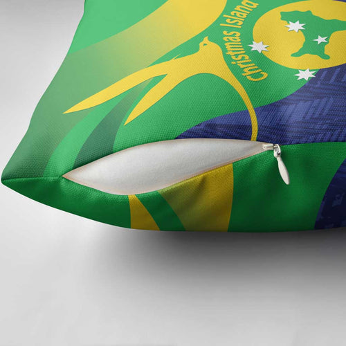 Australia Christmas Island Pillow Cover Wilayah Pulau Krismas Flag Color - Aussie Hoodie