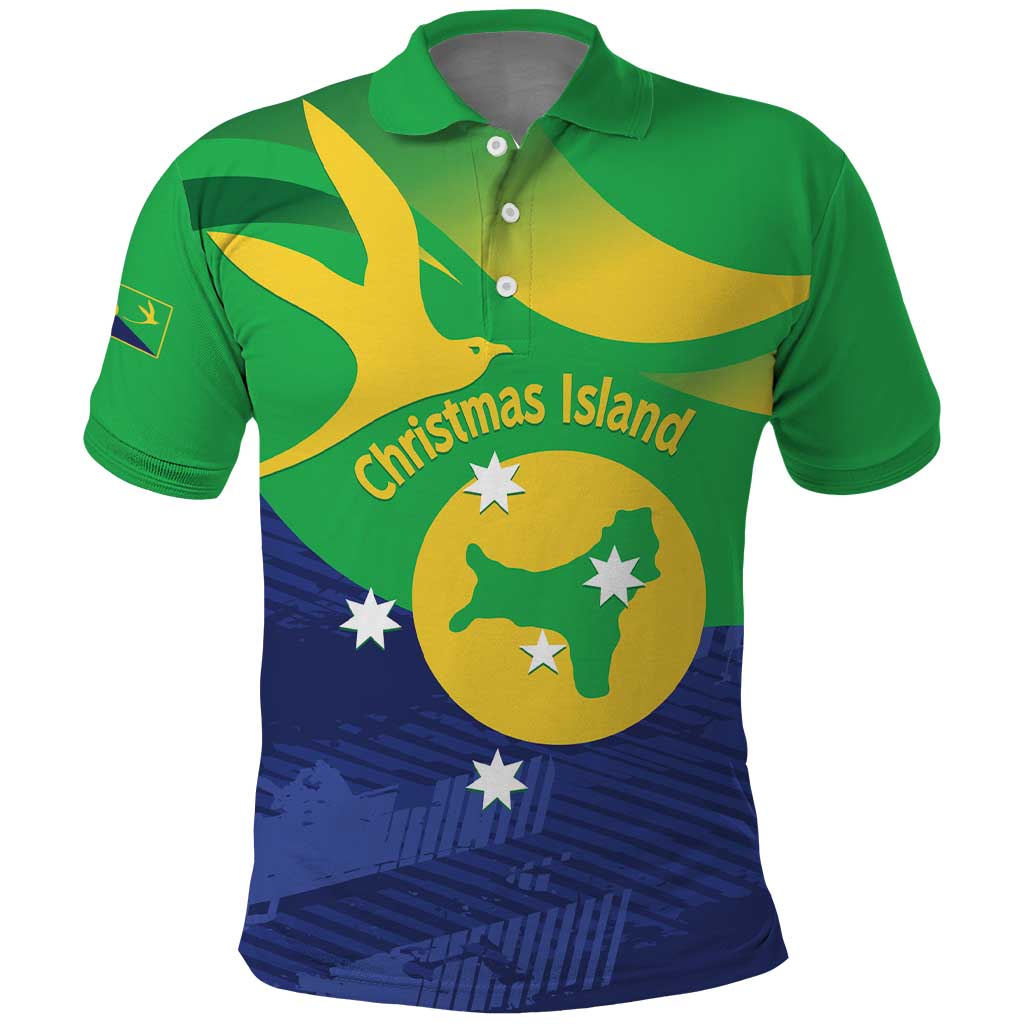 Personalised Australia Christmas Island Polo Shirt Wilayah Pulau Krismas Flag Color - Aussie Hoodie