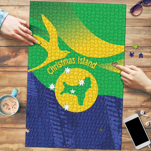 Australia Christmas Island Puzzle Wilayah Pulau Krismas Flag Color - Aussie Hoodie