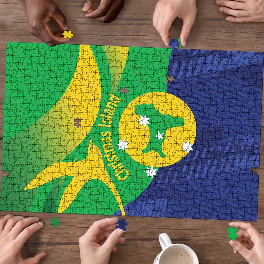 Australia Christmas Island Puzzle Wilayah Pulau Krismas Flag Color - Aussie Hoodie