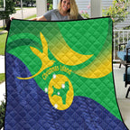 Australia Christmas Island Quilt Wilayah Pulau Krismas Flag Color - Aussie Hoodie