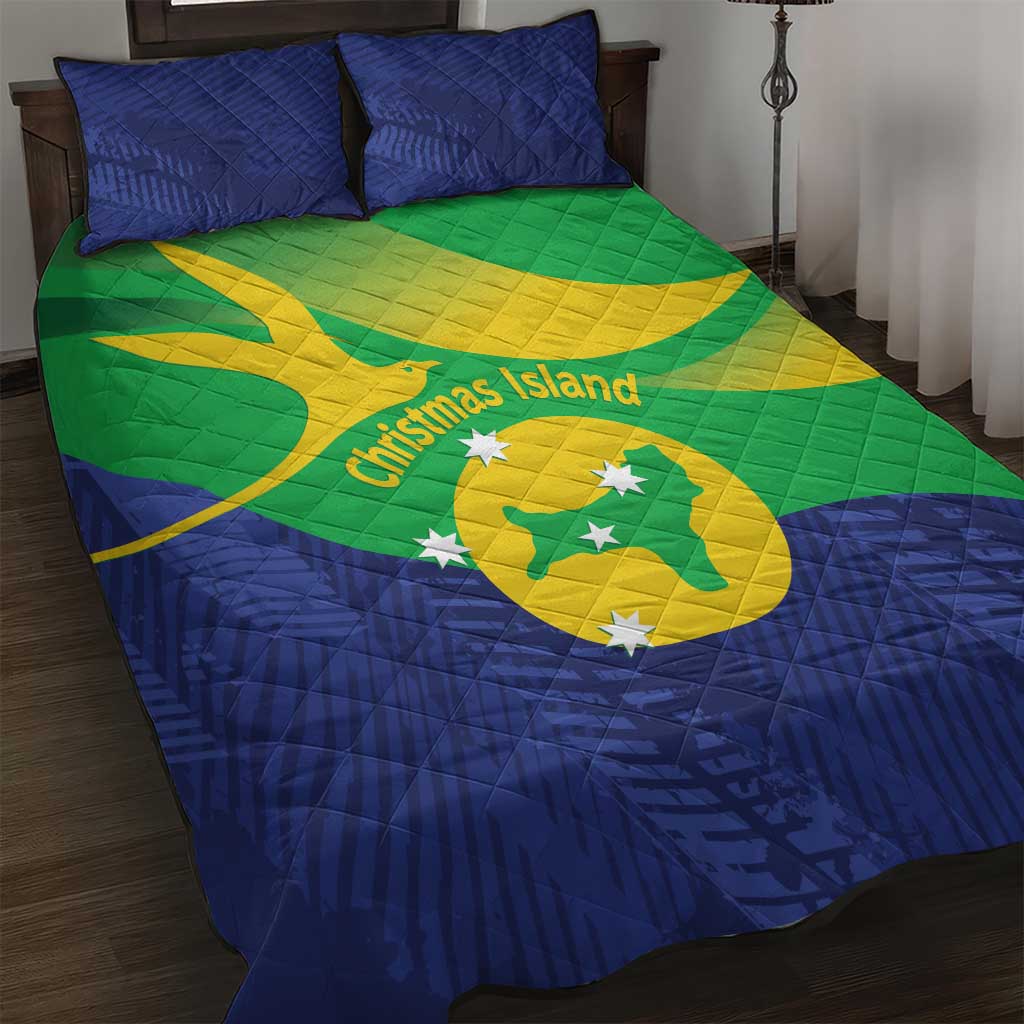Australia Christmas Island Quilt Bed Set Wilayah Pulau Krismas Flag Color - Aussie Hoodie