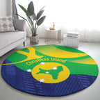 Australia Christmas Island Round Carpet Wilayah Pulau Krismas Flag Color - Aussie Hoodie