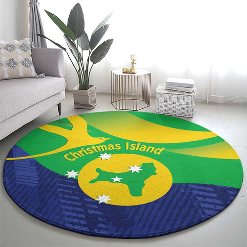 Australia Christmas Island Round Carpet Wilayah Pulau Krismas Flag Color - Aussie Hoodie