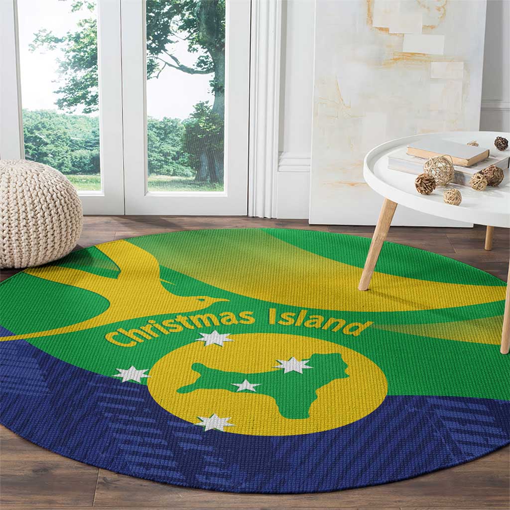 Australia Christmas Island Round Carpet Wilayah Pulau Krismas Flag Color - Aussie Hoodie