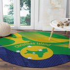 Australia Christmas Island Round Carpet Wilayah Pulau Krismas Flag Color - Aussie Hoodie