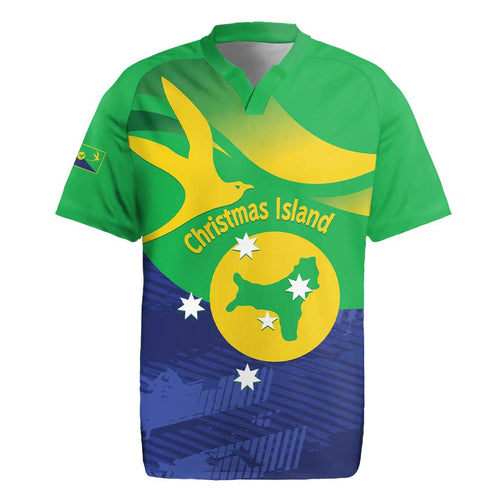 Personalised Australia Christmas Island Rugby Jersey Wilayah Pulau Krismas Flag Color - Aussie Hoodie